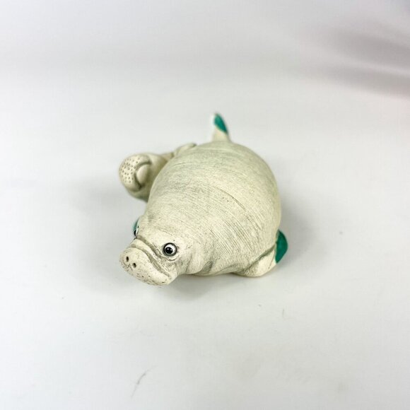 Coad Peru Hand-Painted Ceramic Manatee Mom and Baby Calf Figurine - Picture 3 of 7